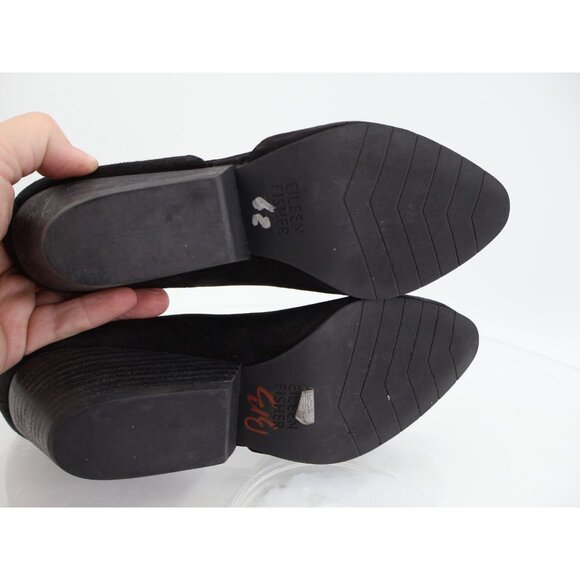 Eileen Fisher Women's Lily Pump Size 7 Pointed D'orsay Block Heel Black Suede - Picture 7 of 10